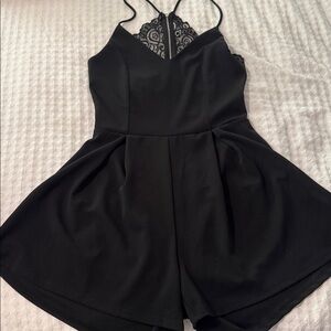 Mind Code Elegant Black Romper